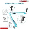 Microphone Stand Suspension Boom Scissor Arm Upgraded Studio Microphone Mic Holder Mike Stand Clamp 5 Core MS ARM BLU (Blue) - Blue
