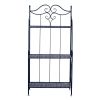 Metal Foldable 3-Tier Plant & Home DÃ©cor Display Stand Rack / Book Shelf - Black