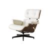 High grade vintage 8 layer leather plywood ergonomic design office chair - White(1)