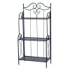 Metal Foldable 3-Tier Plant & Home DÃ©cor Display Stand Rack / Book Shelf - Black