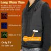 Heat Jacket Vest 3 Heating Gear Adjustable USB Heated Vest Warm Heat Coat Vest w/ 5 Heating Pads For Men Women Winter Outdoor Activity - L