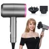 New Salon Hair Dryer Blow Dryer Negative Ionic Professional Dryer Powerful Hairdryer Travel Homeuse Dryer Hot Cold Wind - Light Grey