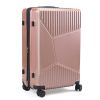 3-Piece Hardshell Luggage, TSA Lock Travel Trolley Suitcase, Expandable Luggage with Spinner Wheels, 20"/24"/28" XH - Rose Gold