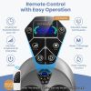 Foot Massager Electric Shiatsu Machine with Heat Kneading Vibration Air Compression Pressure Foot Spa - Gray - Metal plastic