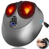 Foot Massager Electric Shiatsu Machine with Heat Kneading Vibration Air Compression Pressure Foot Spa - Gray - Metal plastic