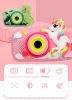 3D Cartoon Digital Camera Dinosaur Animal Shark Unicorn 20MP Children Mini Cameras Toy Take Pictures And Videos Play Games - White - Standard