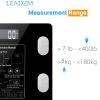 Smart Digital Bathroom LCD Weight Body Scale BMI Tempered Glass 400lbs/180kg - Black
