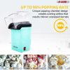 Popcorn Machine Hot Air Electric Popper Kernel Corn Maker Bpa Free No Oil 5 Core POP - Sea Green