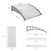 40"x 40" Outdoor Front Door Window Awning Patio Canopy Rain Cover UV Protected Eaves  - Gray
