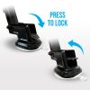 Products Car Phone Mount Holder One Touch Adjustable Long Neck for Windshield Dashboard Desk - black