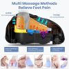 Foot Massager Electric Shiatsu Machine with Heat Kneading Vibration Air Compression Pressure Foot Spa - Gray - Metal plastic