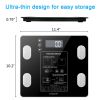 Smart Digital Bathroom LCD Weight Body Scale BMI Tempered Glass 400lbs/180kg - Black