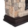 Upland Electric Fireplace - tan