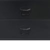 Chest of Drawers Metal Industrial Style 30.7"x15.7"x36.6" Black - Black