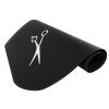 3â€²x 5â€²x 1/2" Beauty Salon Rectangle Anti-fatigue Salon Mat Scissors Pattern Black YF - Black
