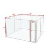 Outdoor Dog Kennel for Medium to Large Sized Animals, Heavy Duty Pet Playpen Kit with Lockable Door - Silver - Large