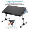 Foldable Laptop Stand Height Angle Adjust Notebook Bed Desk Breakfast Reading Table S Size - S