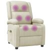 Massage Chair Cream White Faux Leather - Cream