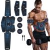 Smart Abdominal Exercise Muscle Fitness Equipment Home - Black blue