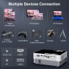 MOOKA Native 1080P WiFi Bluetooth 4K Projectors 8500L Video Movie Theater Home - Q6