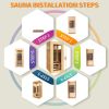Single Graphene Far Infrared Sauna Room Dual Audio Bluetooth - Natural