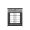 Furniture Dog Crates for small dogs Wooden Dog Kennel Dog Crate End Table, Nightstand - Grey