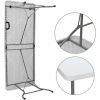Folding Utility Table 6ft Fold-in-Half Portable Plastic Picnic Party Dining Camp Table, White - White