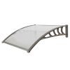 40"x 40" Outdoor Front Door Window Awning Patio Canopy Rain Cover UV Protected Eaves  - Gray