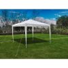 10'x10' Pyramid-Roof Garden Gazebo Pavilion - White