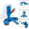 Swimming Pool and Spa Pond Fountain Vacuum Brush Cleaner Vacuum Heads Cleaning Tool Kit - Blue