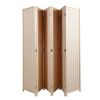 6-Panel Room Divider, 6 FT Tall Room Divider, Folding Privacy Screens, Freestanding Room Dividers - Natural