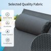 Outdoor Chaise Lounge Set of 2 Patio Recliner Chairs with Adjustable Backrest and Removable - Gray