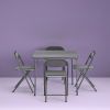 5-Piece Card Table Set, Black - 5