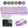 K618 Wired Gaming Keyboard and Mouse Set RGB Backlit For PC Laptop PS4 Xbox one - Black