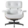 High grade vintage 8 layer leather plywood ergonomic design office chair - White2