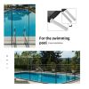 4 Feet x 12 Feet In-ground Swimming Pool Safety Fence - Black