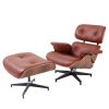 High grade vintage 8 layer leather plywood ergonomic design office chair - Light brown