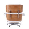 High grade vintage 8 layer leather plywood ergonomic design office chair - White Ash wood