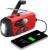 Storm Safe Emergency AM/FM/NOAA Weather Band Radio With Solar Flash Light And Built-in Phone Charger - RED