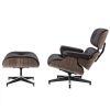 High grade vintage 8 layer leather plywood ergonomic design office chair - Dark brown