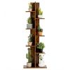 Open Concept Plant Display Shelf Rack Storage Holder - brown