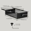 Under Desk Drawer Slide Out, Black Metal Under Desk Organizer and Storage Drawer Heavy Duty Undermount Desk Shelf for Office, Table-1 Pack - Black