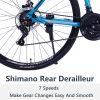 21 Speed Hybrid bike Disc Brake 700C Road Bike For men women\'s City Bicycle - as Pic