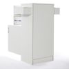3-Layer Beauty Salon Storage Cabinet Hairdressing Tool Styling Station w/ 6 Hair Dryer Holders;  2 Drawers and 1 Cabinet - White