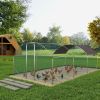 Metal Chicken Coop - 19.7x9.8x6.6ft