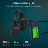 Wireless V5.1 Bone Conduction Headphone Open Ear Sports Wireless Headset with Mic IPX5 Sweatproof - Black