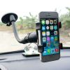 360Â° Car Windshield Mount Cradle Suction Cup Holder for Cell Phone GPS - black
