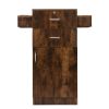 3-Layer Beauty Salon Storage Cabinet Hairdressing Tool Styling Station w/ 6 Hair Dryer Holders;  2 Drawers and 1 Cabinet - Rustic Brown
