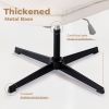 Armless Office Desk Leather Chair with No Wheels - as Pic