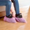 100Pcs Disposable Shoes Cover Non-Skid Medical Booties Hospital Waterproof - pink